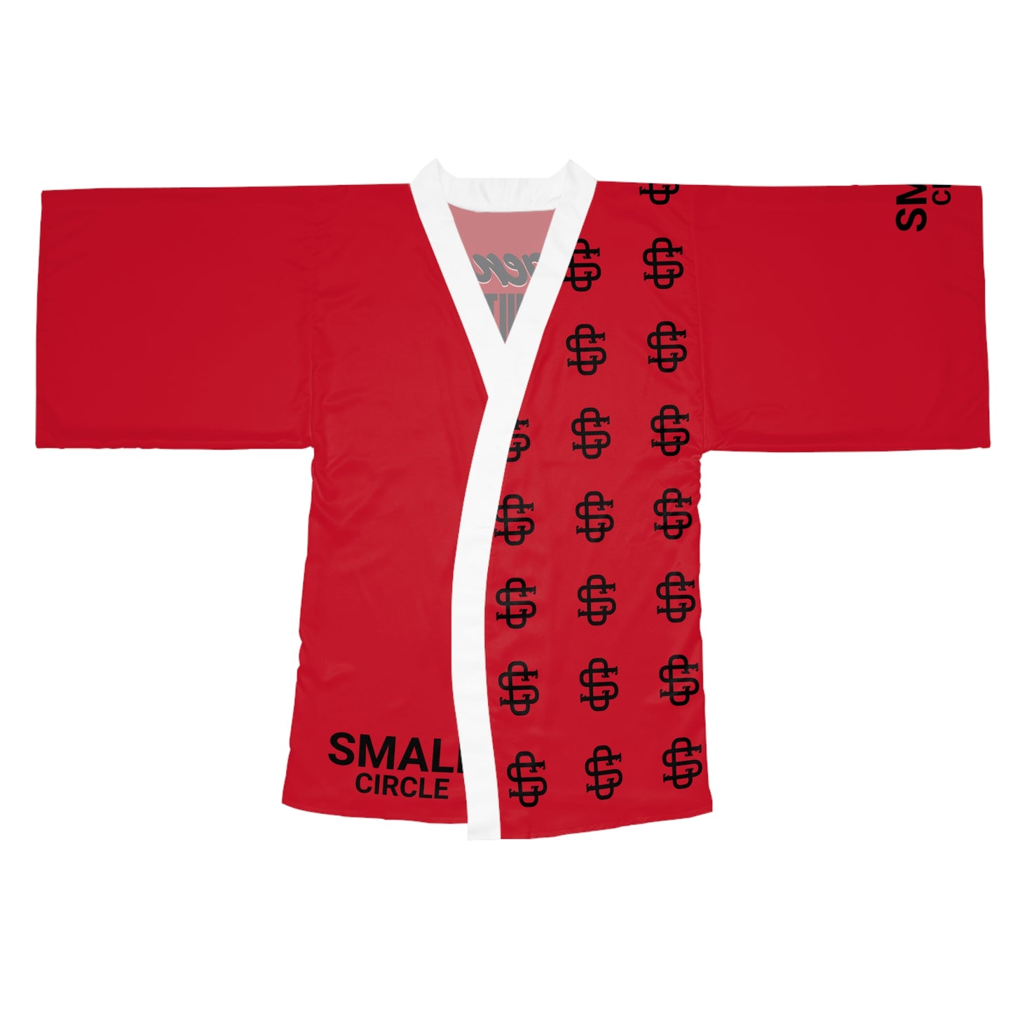 Small Circle Cherry Long Sleeve Kimono Robe