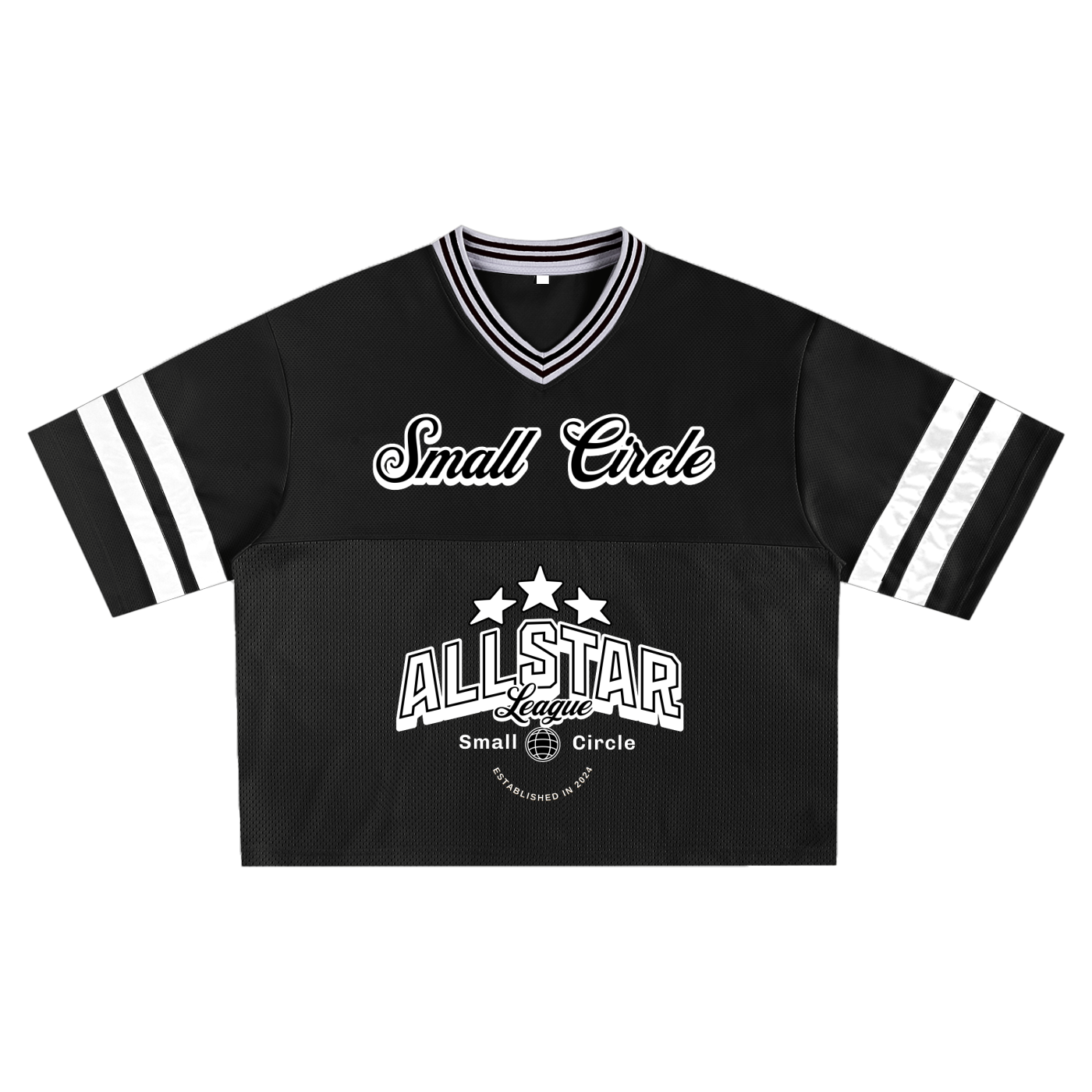 Small Circle Taped Mesh Boxy T-shirt