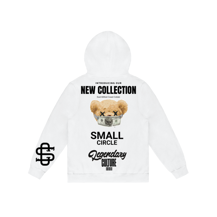 Small Circle Bear $$$ Zip Hoodie