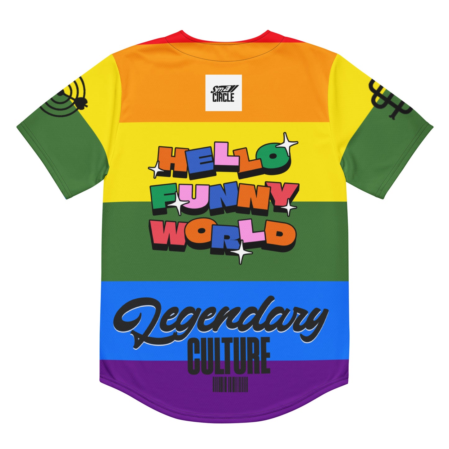 Small Circle Hello World baseball jersey
