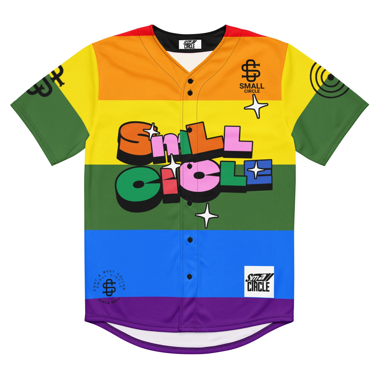 Small Circle Hello World baseball jersey