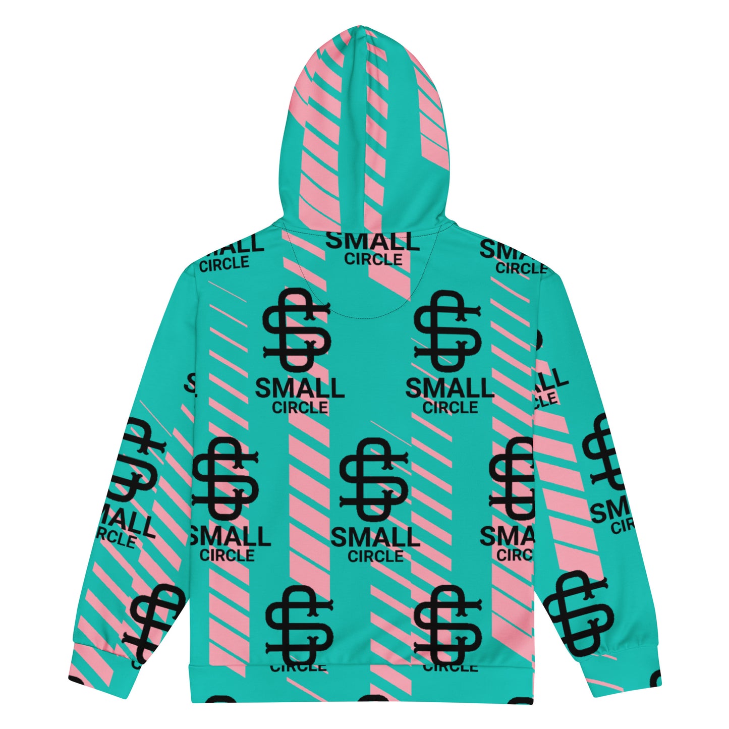 Small Circle Aqua Zip Hoodie