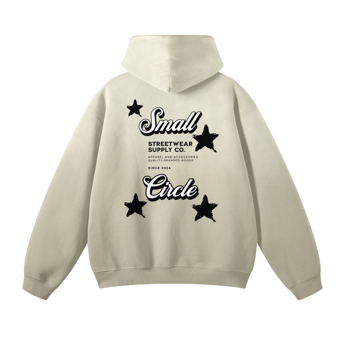 Small Circle Star Fleece Hoodie