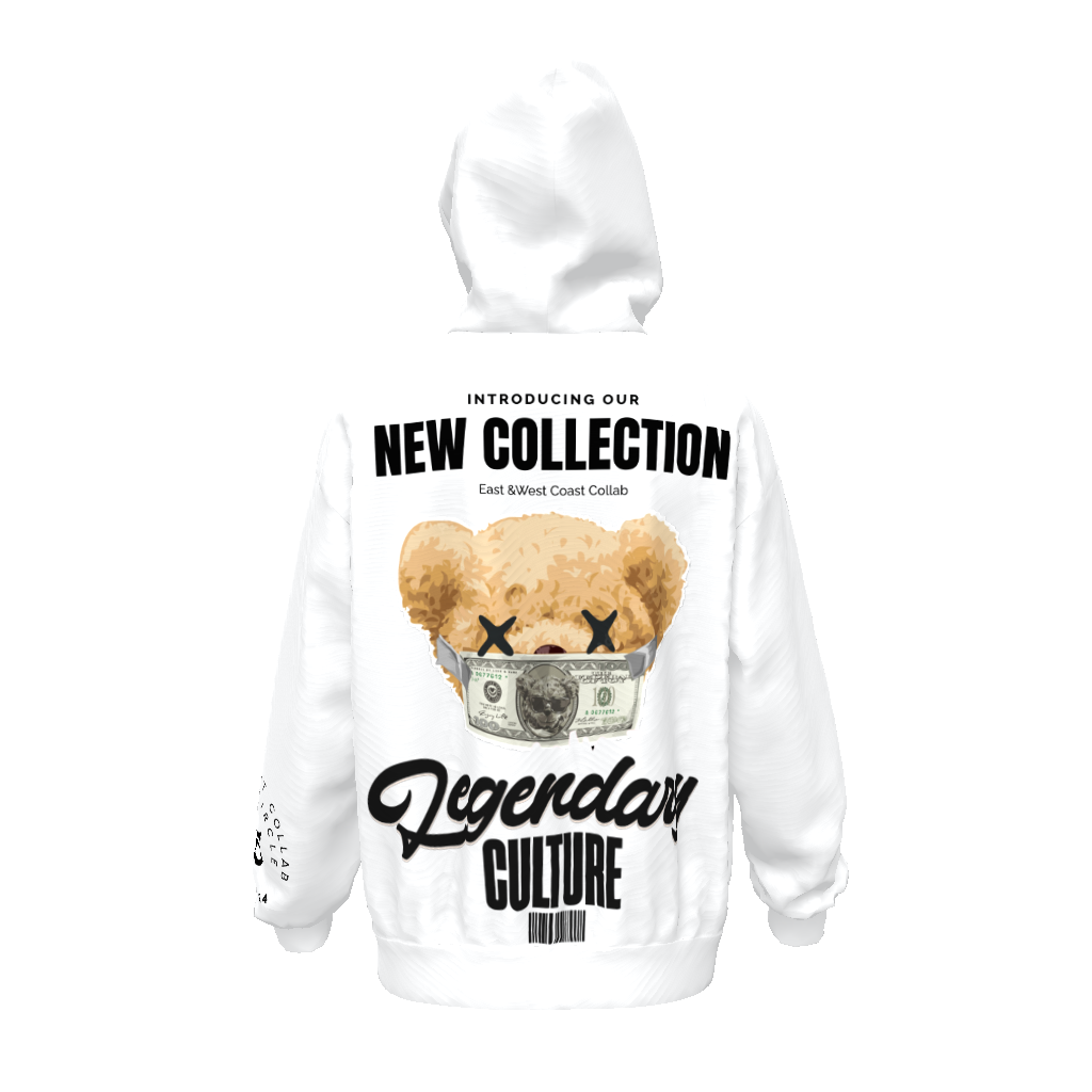 Small Circle Bear $$$ Drop Shoulder Oversized Hoodie