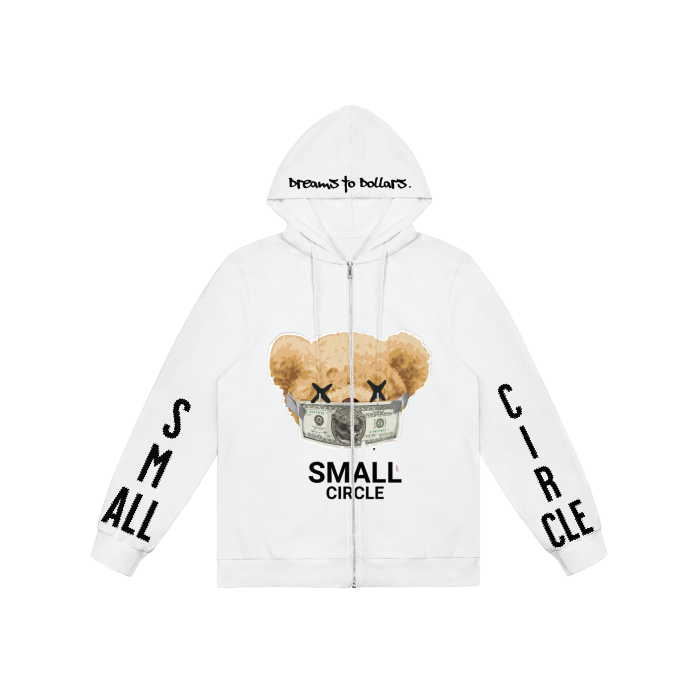 Small Circle Bear $$$ Zip Hoodie