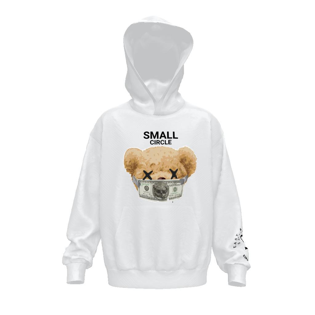 Small Circle Bear $$$ Drop Shoulder Oversized Hoodie