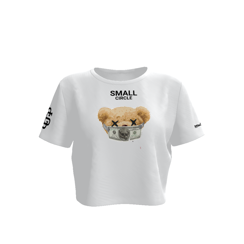 Small Circle Bear $$$ Women's Cropped Tee