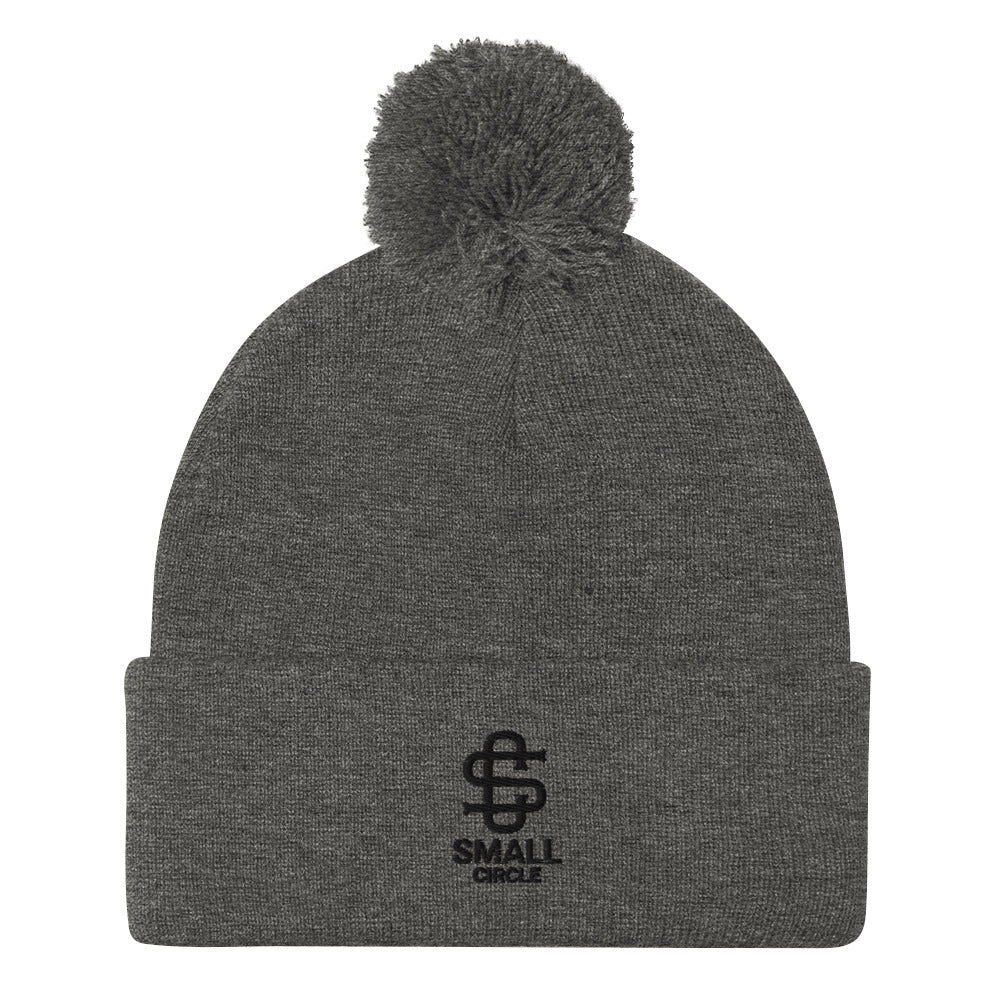 Small Circle Pom-Pom Beanie
