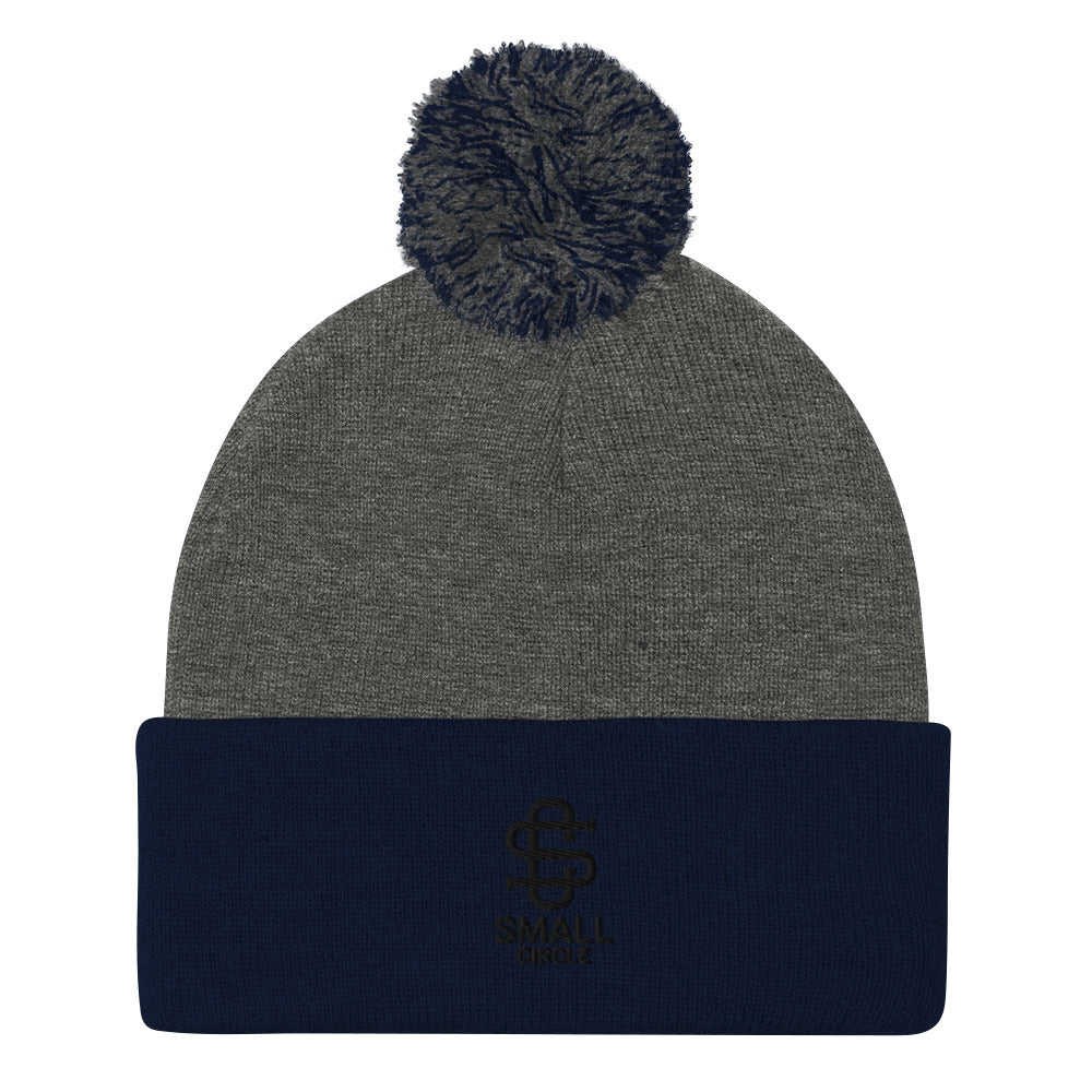 Small Circle Pom-Pom Beanie