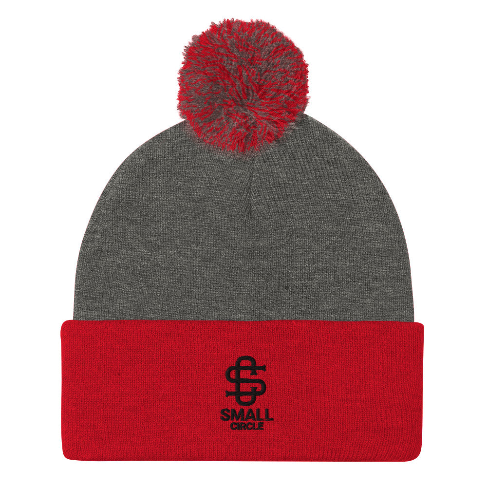 Small Circle Pom-Pom Beanie