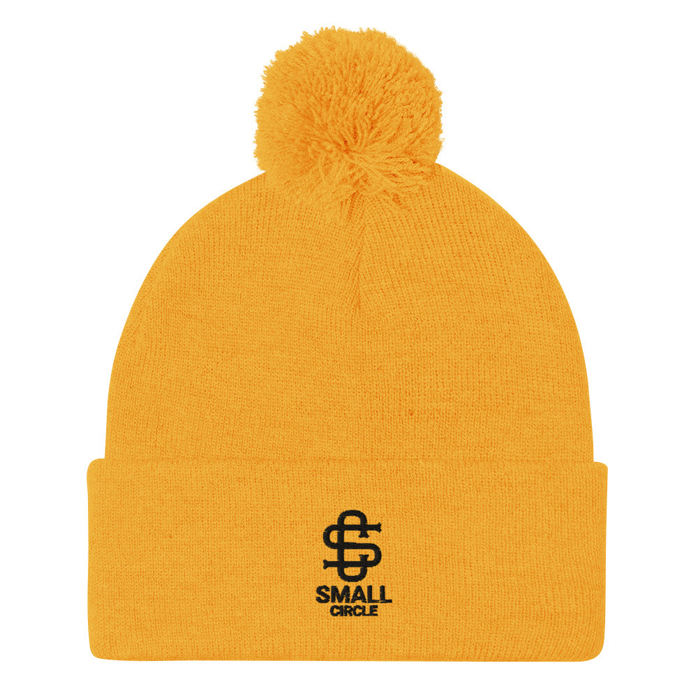 Small Circle Pom-Pom Beanie