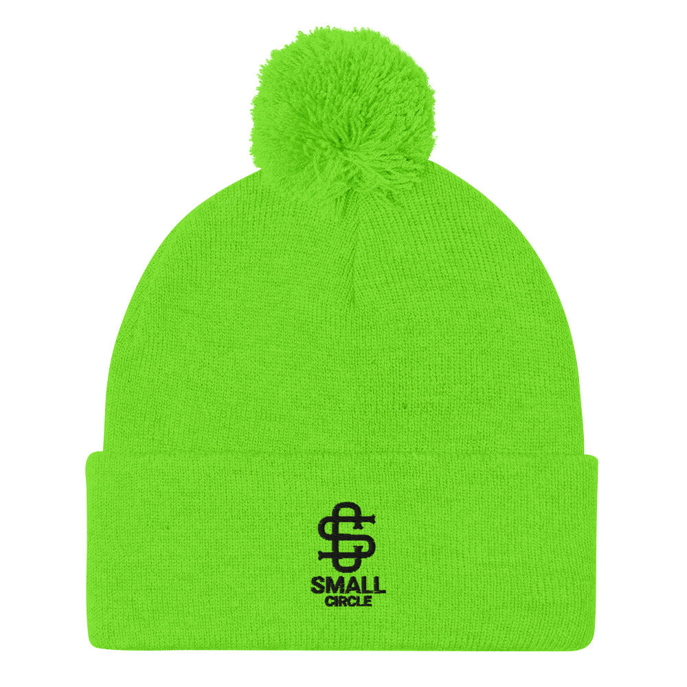 Small Circle Pom-Pom Beanie