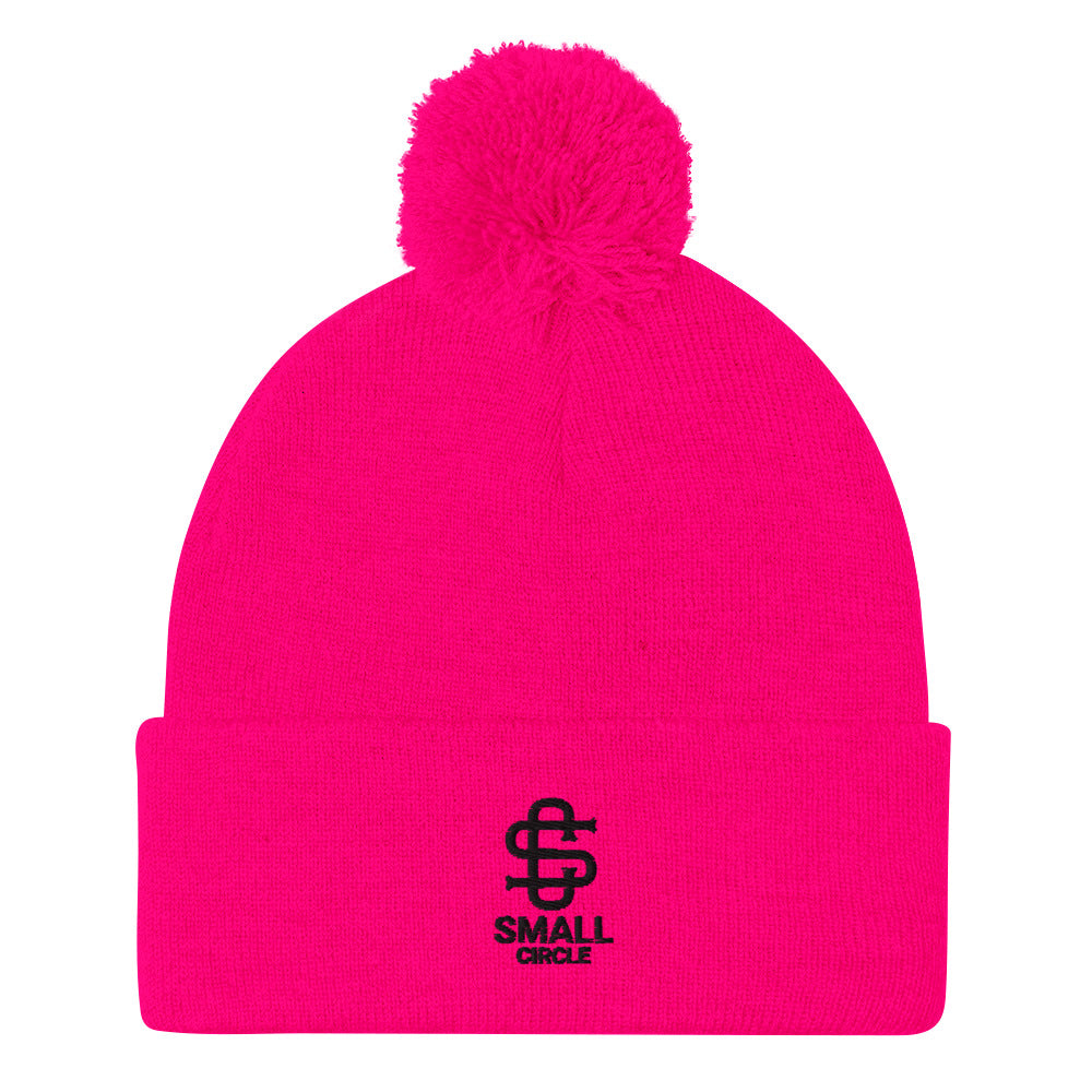 Small Circle Pom-Pom Beanie
