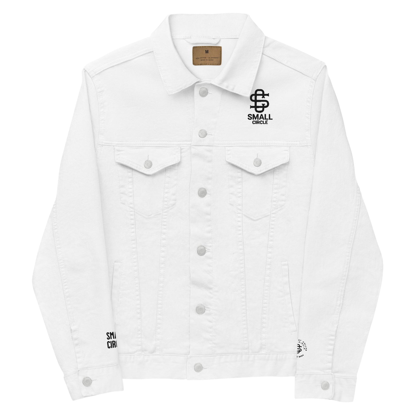 Small Circle White Denim Jacket