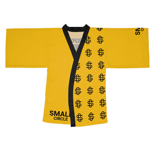 Small Circle Yellow Long Sleeve Kimono Robe