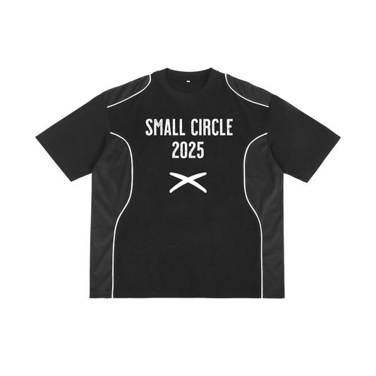 Small Circle Contrast Piped Panel T-Shirt
