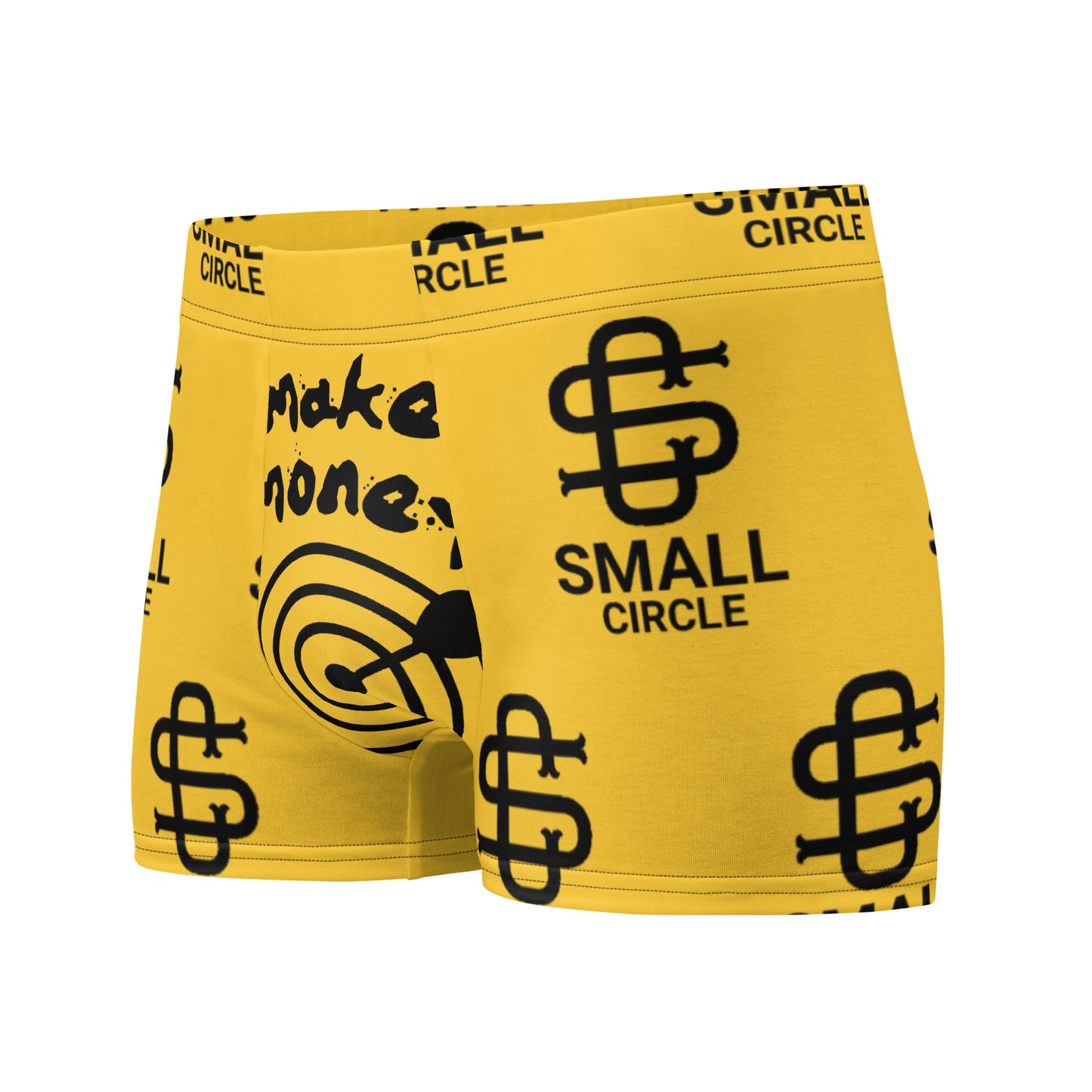 Small Circle Mustard Boxer Briefs