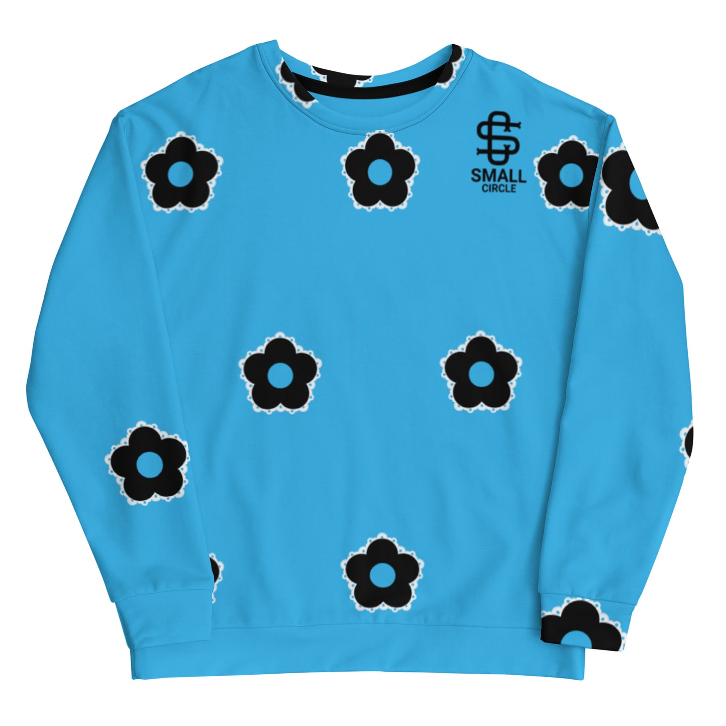 Small Circle La Flor Turq Sweatshirt