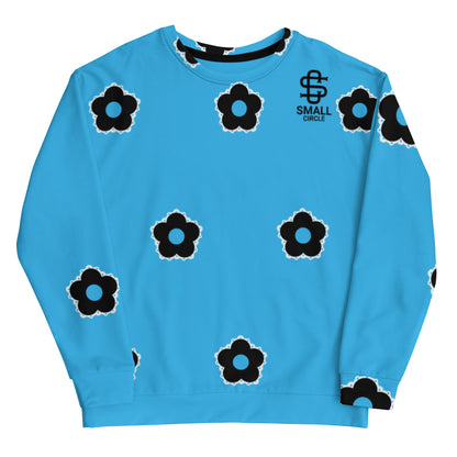 Small Circle La Flor Turq Sweatshirt