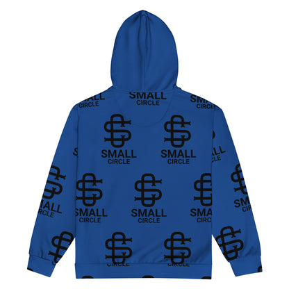 Small Circle Navy Zip Hoodie