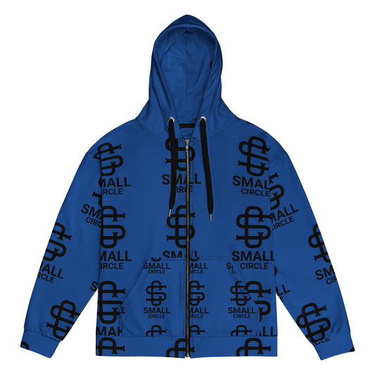 Small Circle Navy Zip Hoodie