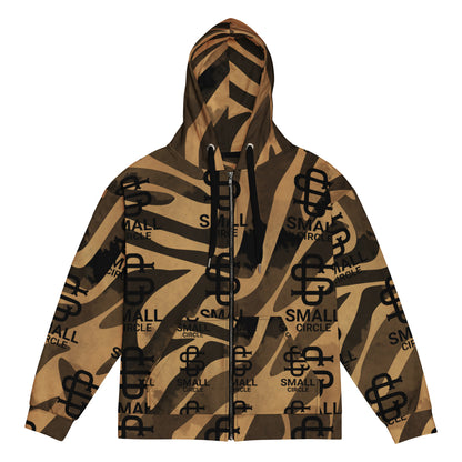 Small Circle Animal Zip Hoodie