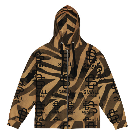 Small Circle Animal Zip Hoodie