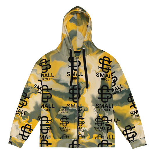 Small Circle Marble Zip Hoodie