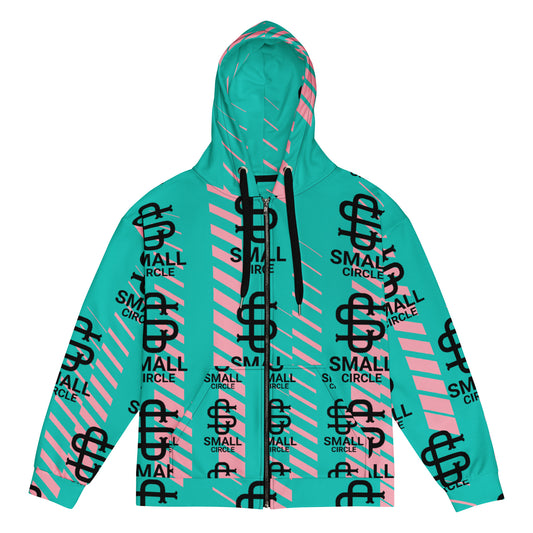 Small Circle Aqua Zip Hoodie