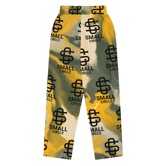 Small Circle Marble Wide-leg joggers