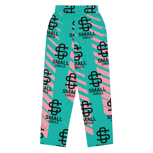 Small Circle Aqua Wide-leg joggers