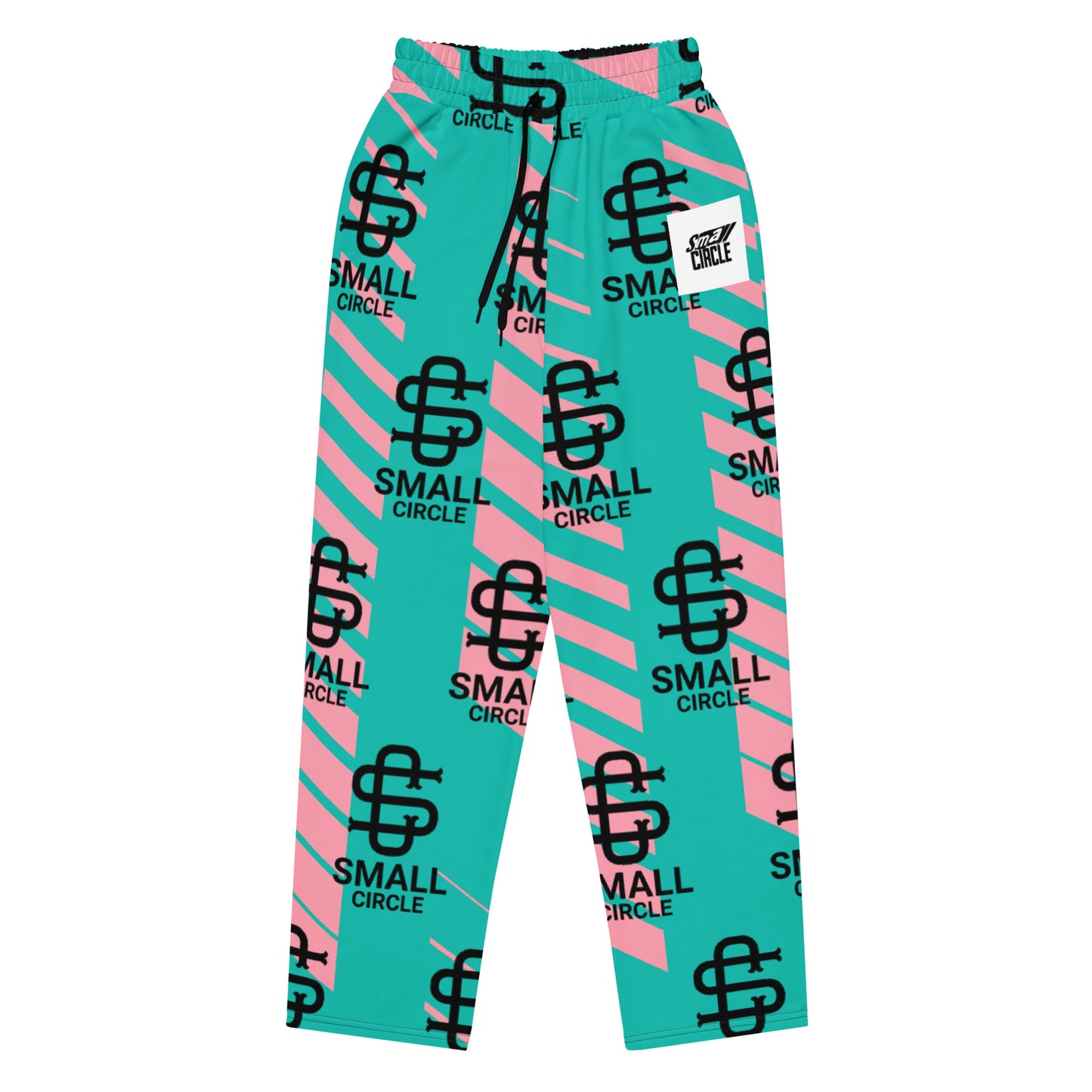 Small Circle Aqua Wide-leg joggers