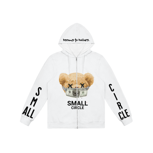 Small Circle Bear $$$ Zip Hoodie