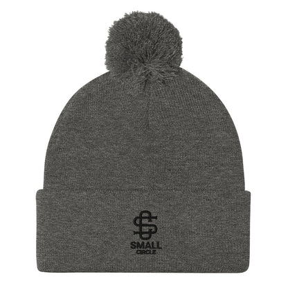 Small Circle Pom-Pom Beanie
