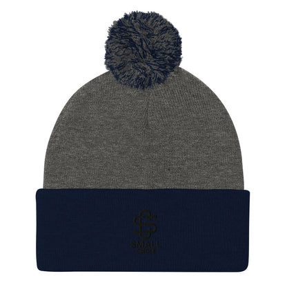 Small Circle Pom-Pom Beanie