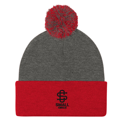 Small Circle Pom-Pom Beanie