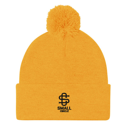 Small Circle Pom-Pom Beanie