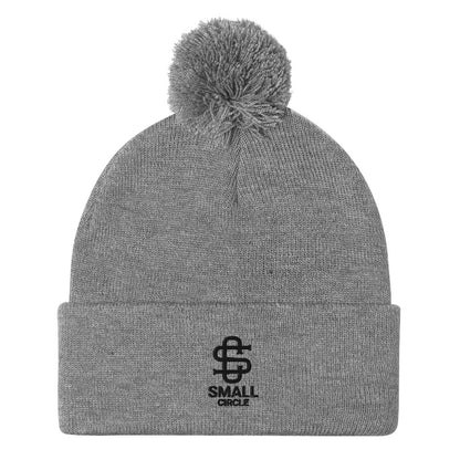 Small Circle Pom-Pom Beanie