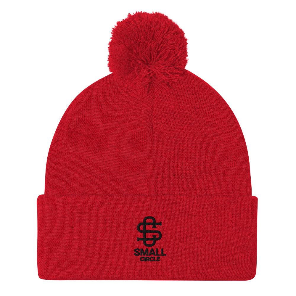 Small Circle Pom-Pom Beanie